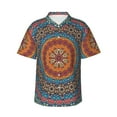 thumbnail image 2 of Picia Mandala Gentle Cotton Regular Fit Short Sleeve Casual Hawaiian Shirt for Men-3X-Large, 2 of 9