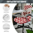 thumbnail image 6 of Renewold Cute Snowman Red Desk Chair Cover Stretch Office Chair Slipcover Dustproof Desk Computer Chair Cover High Back Chair Protective Cover Christmas Home Decor Easy to Install, L, 6 of 7