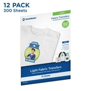 Printworks Light Fabric Transfer Paper, 300 Sheets, Printable, Inkjet Compatible, 8.5 x 11