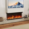 thumbnail image 2 of Costway 40" Wide 3-Sided Electric Fireplace Insert with Remote Control 12 Flame Colors, 2 of 10