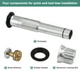 thumbnail image 4 of PARLOS Bathroom Sink Pop-Up Drain with Overflow, Drainer,Drain Stopper,Chrome, 4 of 8