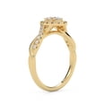 thumbnail image 4 of AFFY Twisted Halo Solitaire Engagement Rings for Women, 0.70 Cttw Oval And Round Cut Lab Grown Diamond Ring In 14K Yellow Gold Over 925 Sterling Silver F-G-H, SI Quality Ring Size-9.5, 4 of 6