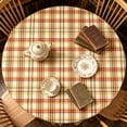 thumbnail image 4 of Fall Leaf Round Tablecloth, Rustic Farmhouse Thanksgiving Holiday Polyester Circle Table Cover for Dining Room Home Decor 47 In C, 4 of 6
