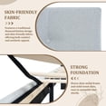 thumbnail image 4 of ASINMAK Twin Upholstered Platform Bed Frame, Linen Tufted, Light Gray, No Box Spring, 4 of 11