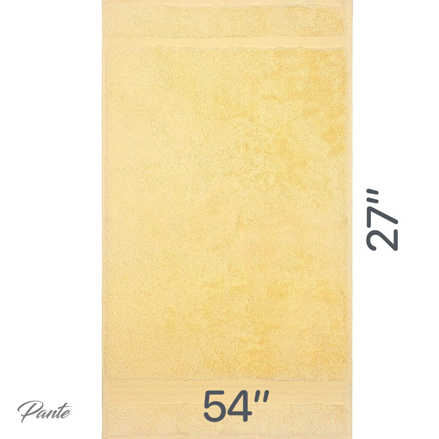 4-Piece Premium Turkish Hand Towels 100% Cotton Towels for Bathroom Soft, Quick Drying, and Highly Absorbent Hand Towels 27x54 inches (Yellow)