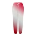 thumbnail image 3 of USNSM Women's Sweatpants Baggy Elastic High Waisted Jogger Pants Y2K Workout Tie-Dye Lounge Athletic Pants with Pocket Red XXL, 3 of 4