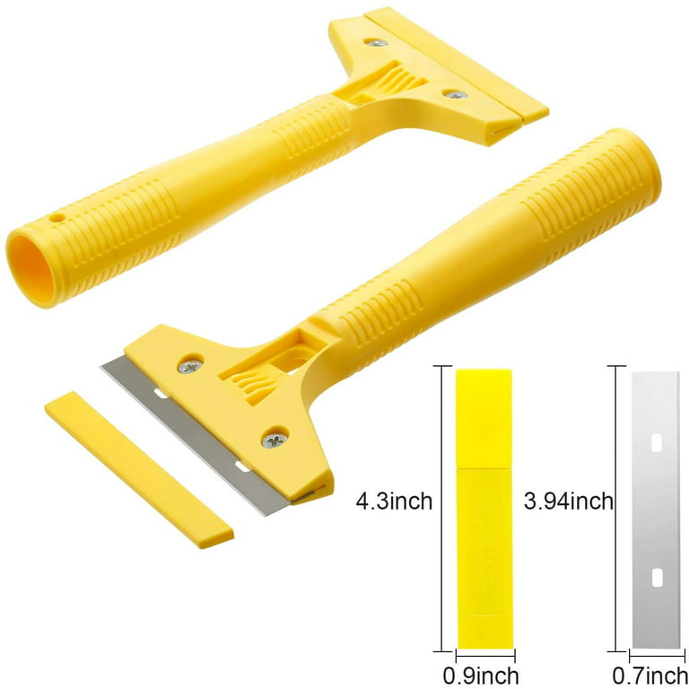 4 12pcs Retractable Blade Scraper With Replaceable Baldes Small Cleaning  Scraper Sticker Remover Tool Glue Removal