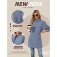 thumbnail image 6 of SHINE UP Long Sleeve Shirts for Women Ribbed Turtleneck Sweater Casual Pullover Tops with Pockets, 6 of 8