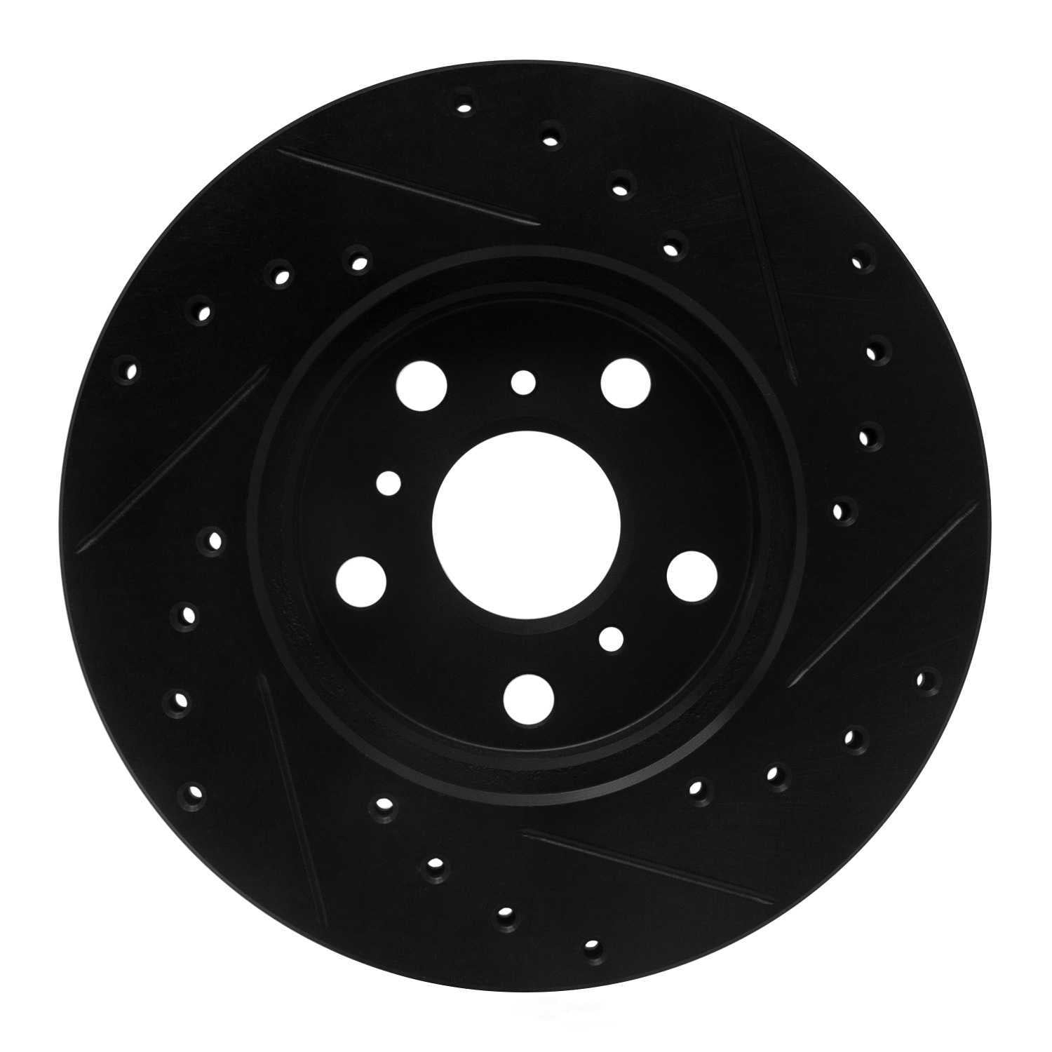 Dynamic Friction Company 633-76041L DFC Brake Rotor - Drilled And Slotted - Black