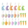 thumbnail image 1 of Adornos colgantes de Pascua: adorables y encantadoras manualidades de bricolaje con lazo de cinta para festividades. 24 pcs, 1 of 9
