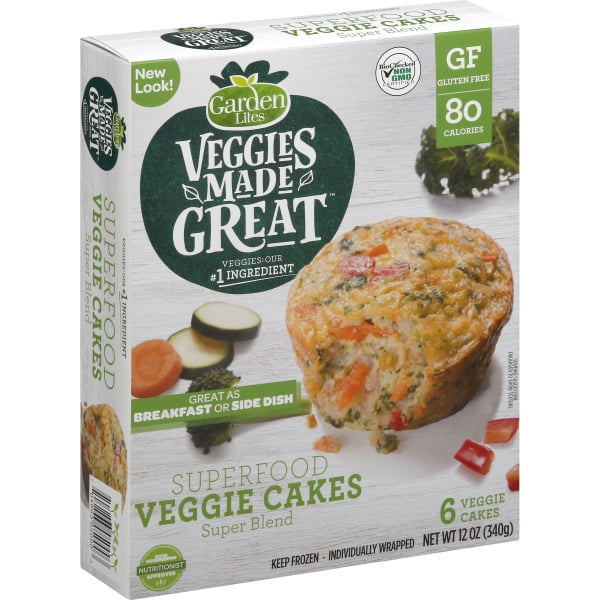Garden Lites Veggies Made Great Superfood Veggie Cakes, Super Blend 12.