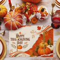 thumbnail image 2 of Thanksgiving Placemats Set of 6, Fall Orange Pumpkins Harvest Maple Leaves Washable Wipeable Table Mats for Dining Tables, Indoor Outdoor Kitchen Place Mats for Holiday Party Table Decor, 2 of 9