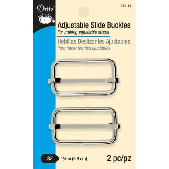 Dritz 1-1/2" Adjustable Slide Buckle-Nickel 2 Piece