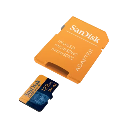 SanDisk - Outdoors 4K 128GB microSDXC UHS-I Memory Card with SD Adapter