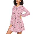 thumbnail image 3 of joogoo Christmas Ball Nutcracker Women's Long Sleeve Nightgown Sleepwear L, 3 of 8