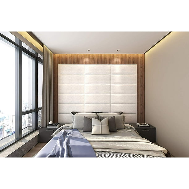 Upholstered Headboard King Set of 8 panels Removable Accent Leather