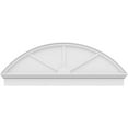 thumbnail image 3 of Ekena Millwork 58"W x 21-3/8"H x 2-3/4"P Segment Arch 3 Spoke Architectural Grade PVC Combination Pediment, 3 of 7