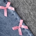 thumbnail image 6 of YunPes Kids Girls Bow Jeans Wide Leg Baggy Flare Denim Pants Trendy Preppy Cute Clothes Y2K High Waisted Denim Jeans Aesthetic Pants, 6 of 7