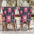 thumbnail image 6 of WOBOGO Cute Strawberry Bear Dining Room Chair Covers 6 Pieces Super Fit Elastic Fiber Removable Washable Protective Cover, 6 of 6