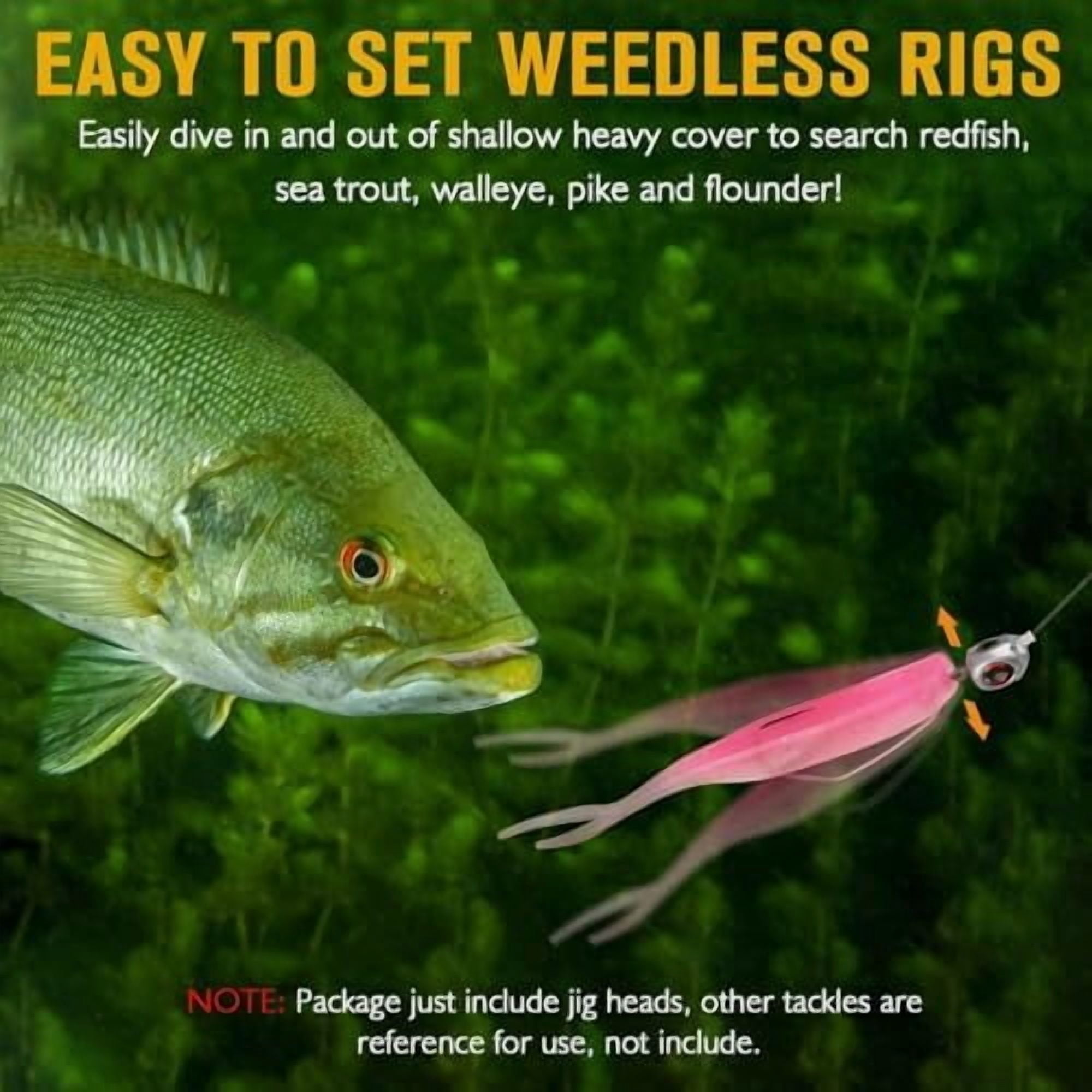 YNGLLC Swimbait Jig Head 12PCS Ned Rig Jig Heads Weedless Jig Heads with 3/0 Texas Rig Hooks for Bass Fishing 1/8 1/5 1/4 3/8oz