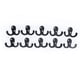 thumbnail image 2 of 10 Uds. Ganchos para abrigos, pequeños, de doble punta, antioxidantes, resistentes, duraderos, prácticos alzapaños montados en la pared para llaves de ropa y abrigos (negro), 2 of 5