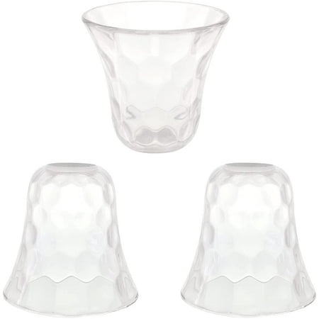 3pcs Clear Glass Lamp Shade Replacement Bell Shaped Water Ripple 1 5 8 Inch Fitter Opening Fit For Wall Sconce Swag Pendant Light Hanging Ceiling Fan Fixture Table Living Room Bedroom Canada 3pcs Clear Glass Lamp Shade Replacement, Glass Bell Shaped Lamp Shades