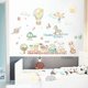thumbnail image 4 of A set of animal wall stickers with hot air balloon, clouds, sun - wall decoration for children's room, baby room, living room, 4 of 5