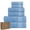 Cerulean Blue-6 Pc Towel Set, variant on Cerulean Blue 6 Pc Towel Set 700 GSM Cotton Plush Bath Hand Washcloth Set