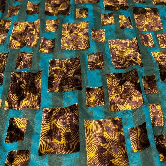 Square Printed HWN Burnout Velvet