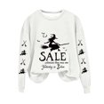 thumbnail image 2 of Neewe Women's Halloween Witches Printed Casual Crew Neck Sweatshirt Loose Soft Long Sleeve Pullover Tops, 2 of 4