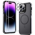 thumbnail image 1 of MOZOTER Funda magnética para iPhone 15 con [2 protectores de pantalla de vidrio], [15 pies a prueba de golpes] [Compatible con Magsafe] [resistente] funda para teléfono para iPhone 15, azul oscuro, 1 of 4