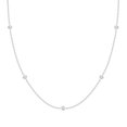 thumbnail image 1 of Collar PAVOI Station con diamante simulado con circonita cúbica chapado en oro blanco de 14 quilates, 1 of 5