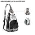 thumbnail image 2 of Waterproof Hiking Sling Backpack for Women – Lightweight Floral Crossbody Chest Bag with Adjustable Strap, Botanical Wildflower Travel Backpack for Outdoor & Everyday Use, 2 of 4