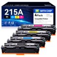 thumbnail image 1 of Cartucho de tóner Quomo 215A, paquete de 4 con chip para HP, 1 of 7