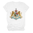 thumbnail image 5 of Ounisa Womens Short Sleeve T Shirts Crew Neck All Over Print Casual Soft Comfy Loose Fit Spring Summer Basic Daily Wear Tops S-3XL, 5 of 5