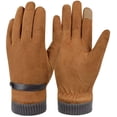thumbnail image 2 of Winter Suede Gloves Men Women Windproof Thermal Mittens Touchscreen, 2 of 7