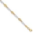 thumbnail image 1 of Bracelet Chaîne Charme 7.5 Pouces Bicolore Or Symbole Infini, 1 of 5