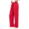 thumbnail image 4 of UVN Sweatpants for Women Casual Wide Leg Baggy Pants Straight Long Trousers High Waist Drawstring Workout Pants with Pockets, 4 of 12