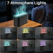 BCOOSS Essential Oil Diffuser Aromatherapy Aroma Air Diffuser with Flame Light , Black