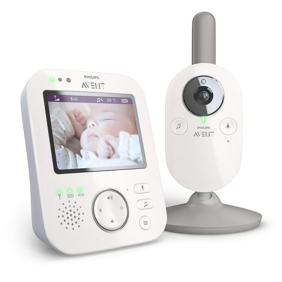 PHILIPS Avent Monitor digital para bebé con cámara y audio, monitor de cámara para bebé con pantalla de 3,5 pulgadas con conversación bidireccional, visión nocturna, temperatura, alcance de 980 pies,
