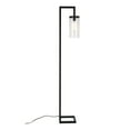 thumbnail image 3 of Evelyn&Zoe Modern Metal Floor Lamp with Seeded Glass Shade, 3 of 17