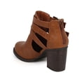 thumbnail image 3 of New Women Soda Scribe-S Leatherette Cut Out Buckle Chunky Heel Ankle Bootie, 3 of 5