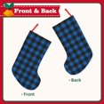thumbnail image 2 of Vsdgher Blue Black Plaid Christmas Stockings 18 inch Large Kids Stocking Bags Hanging Socks for Christmas Decor Decorations, 2 of 7