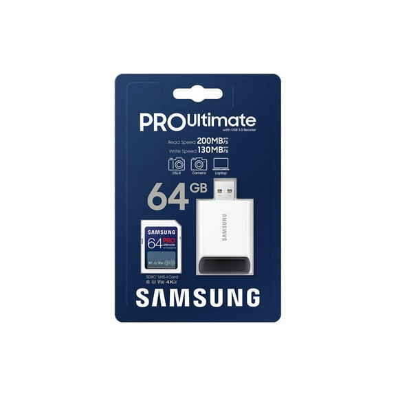 Samsung PRO Ultimate 64 GB Class 10/UHS-I (U3) V30 SDXC, 1