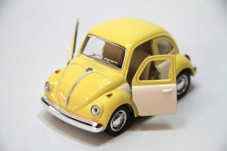 2.5" Kinsmart 1967 VW Beetle 2Tone Diecast Model Toy Car 1:64 4PC Set