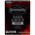 thumbnail image 4 of (4 pack) Community Coffee Dark & Bold Espresso Roast Extra Dark Roast Single Serve Keurig K-Cup Pods 24 ct Box, 4 of 9