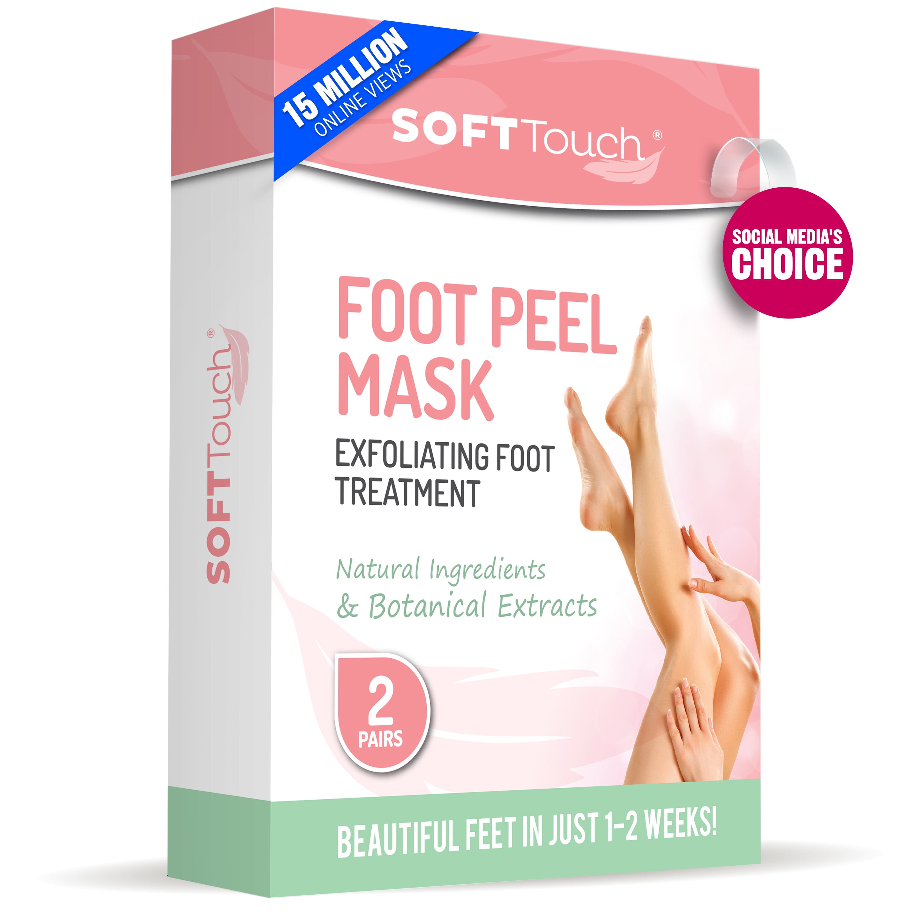 2 Pair Foot Peeling Mask Socks Booties with Natural Oat Extract and Indian Pennywort for Baby Soft Feet Fast in an Easy Use Foot Peel Mask Foot Peeling Mask by Eclat 