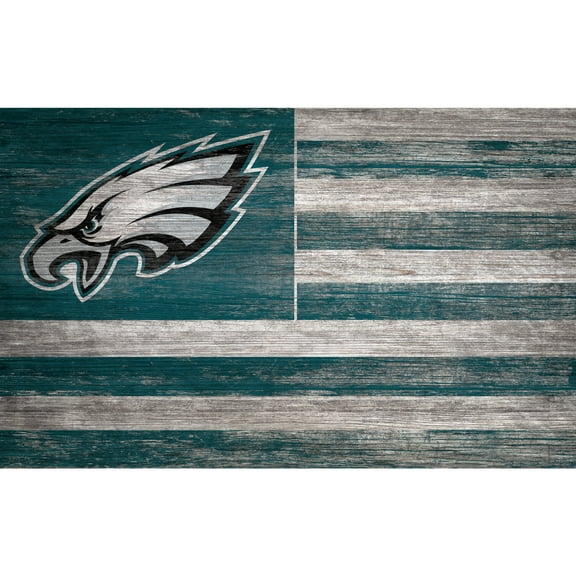 Philadelphia Eagles 11'' x 19'' Distressed Flag Sign
