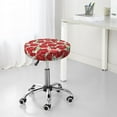 thumbnail image 7 of Fotbe Rose Flowers Stool Covers Round,Waterproof Round Bar Stool Covers Bar Chair Covers Washable Stool Cushion Slipcover for 12-14 Inch Chair-13 inch, 7 of 7