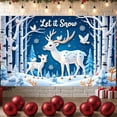 thumbnail image 5 of Winter Theme Let it Snow Banner Snowflake Design Snow Banner Deer Pattern Blue Background Winter Banner for Winter Party Christmas Decoration Holiday Event, 5 of 9